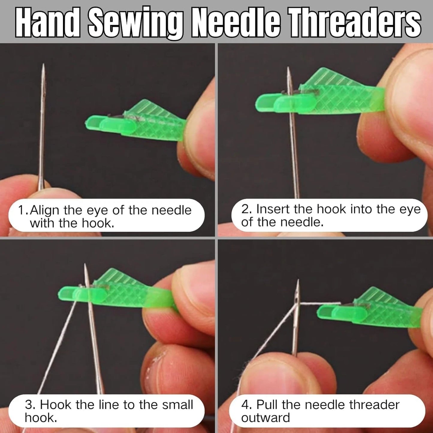 Compact sewing threader kit for portable use