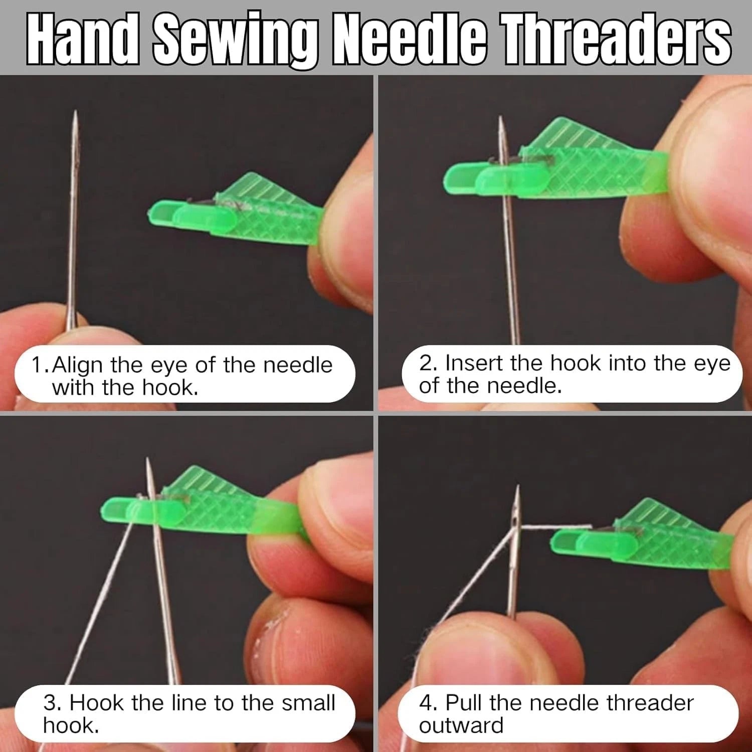 Compact sewing threader kit for portable use