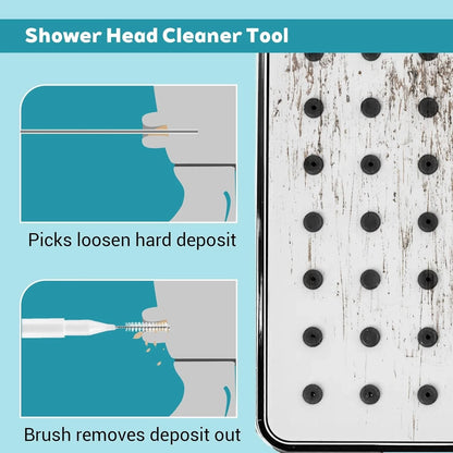 Compact shower cleaning brush tool for home use