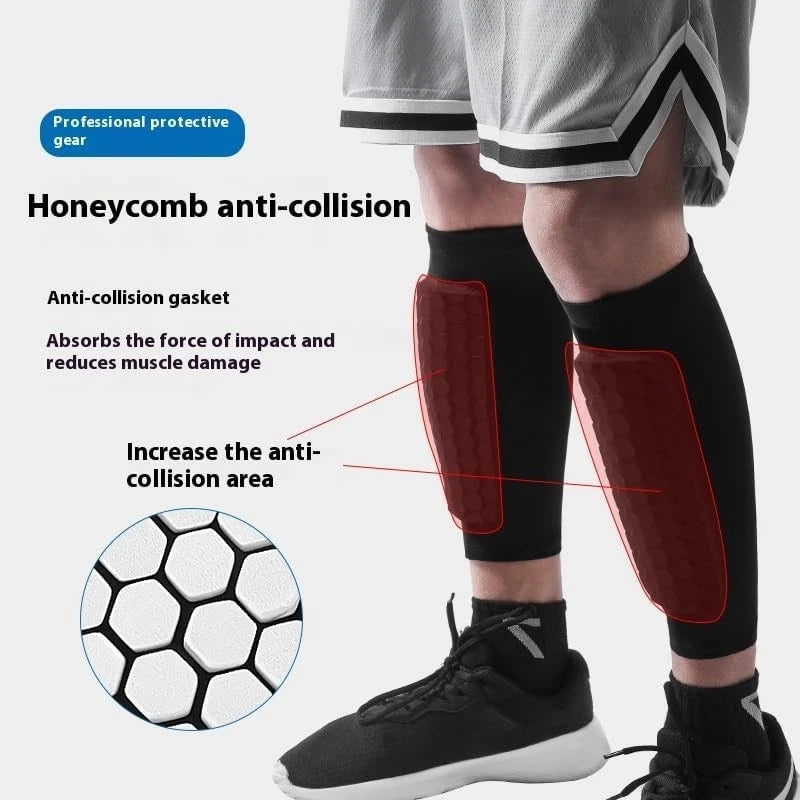 Compression leg sleeve for athletic training and support