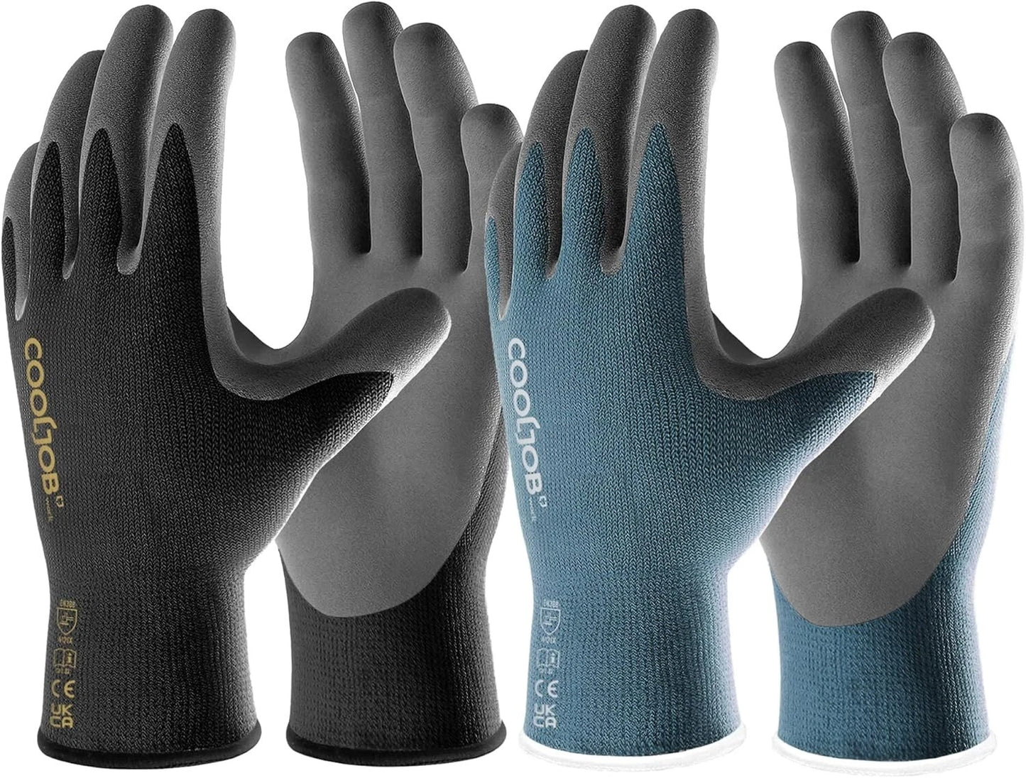 Heavy duty construction work gloves used on building site
