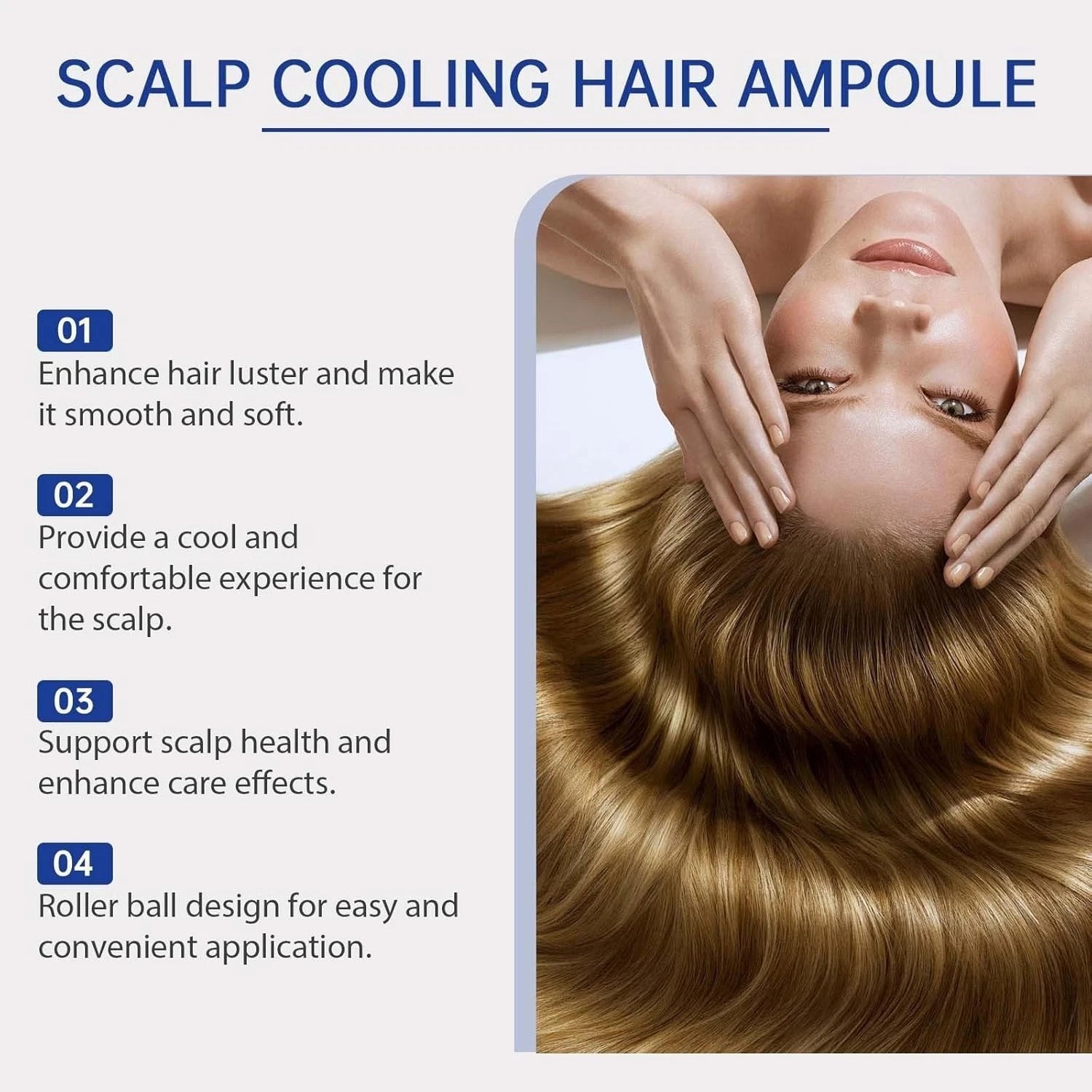 Cooling hair serum for thinning hair care treatment men and women