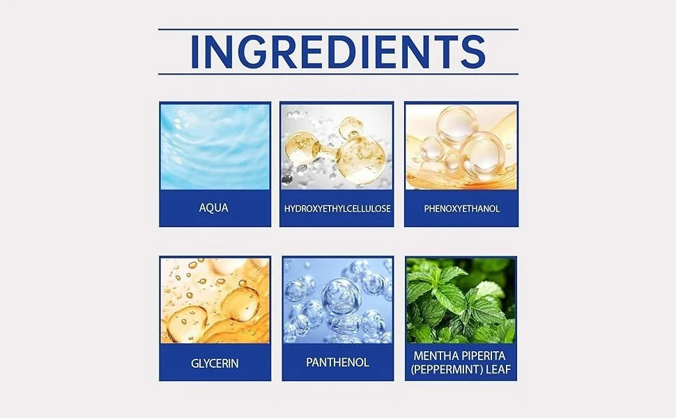 Cooling serum applied to scalp for soothing hair care