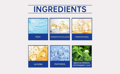 Cooling serum applied to scalp for soothing hair care