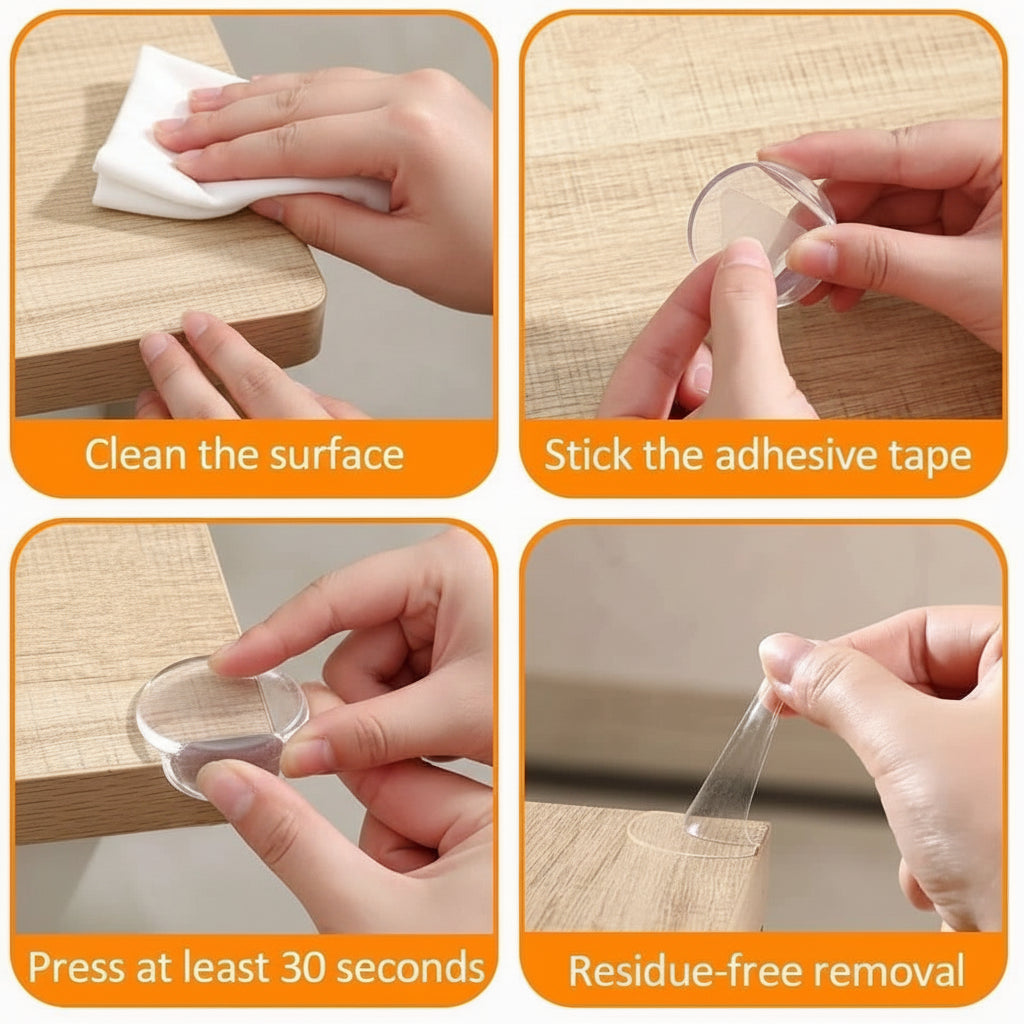 Applying adhesive to corner protector for installation