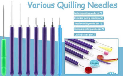 Craft quilling tools set used for paper art and DIY projects