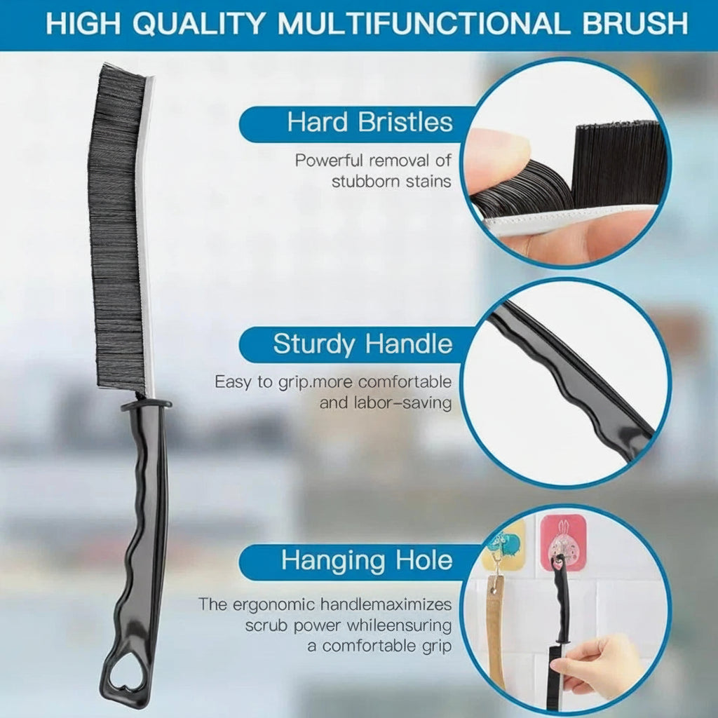 Crevice cleaning brush tool designed for tight gap cleaning