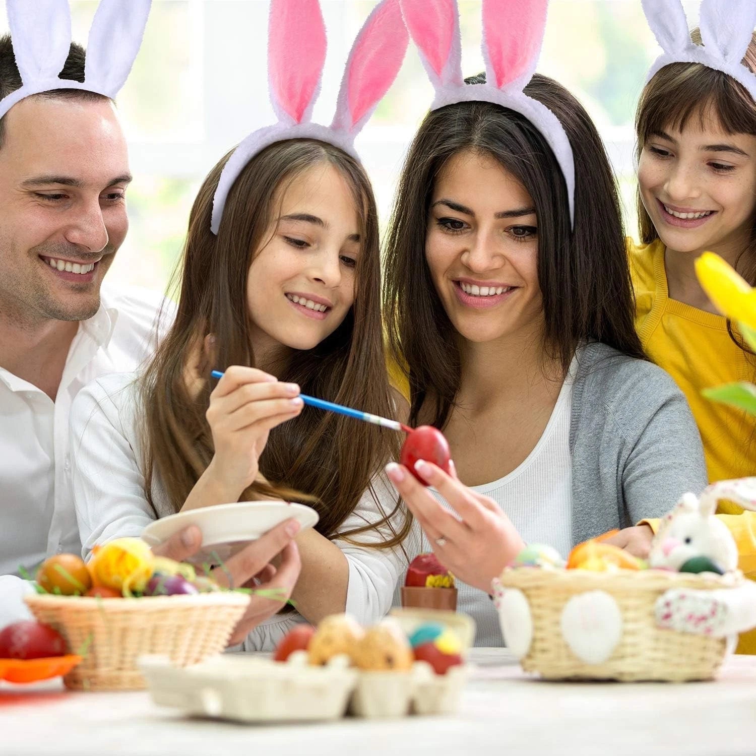 Cute rabbit ear hairband detail showing lightweight flexible fit