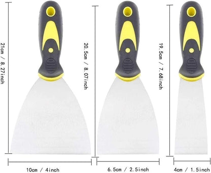 Decorators filling knives used for wallpaper removal work