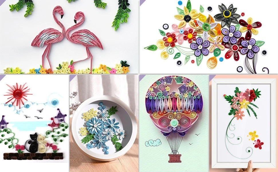 DIY paper quilling art showing creative handmade design