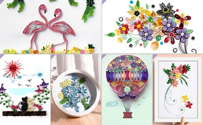 DIY paper quilling art showing creative handmade design