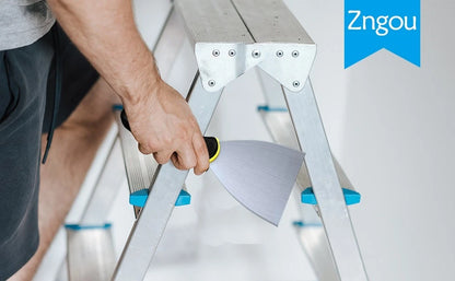 DIY wall scraper tool set showing different sizes included