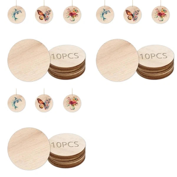 DIY wooden coasters made from natural balsa wood slices