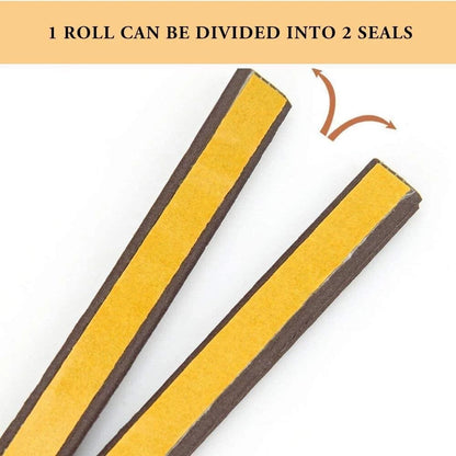 Foam seal strip tightly fitted along door frame edges
