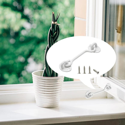 Silent door holder hook latch used to keep door securely open