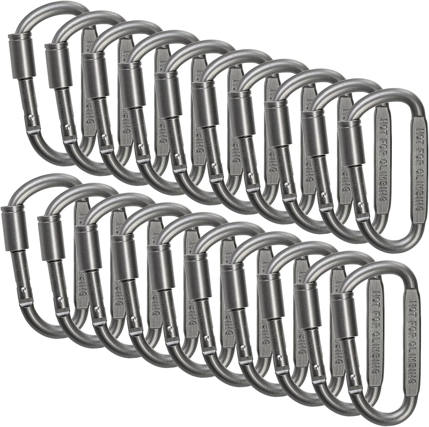 Durable metal carabiner clip designed for multi purpose use