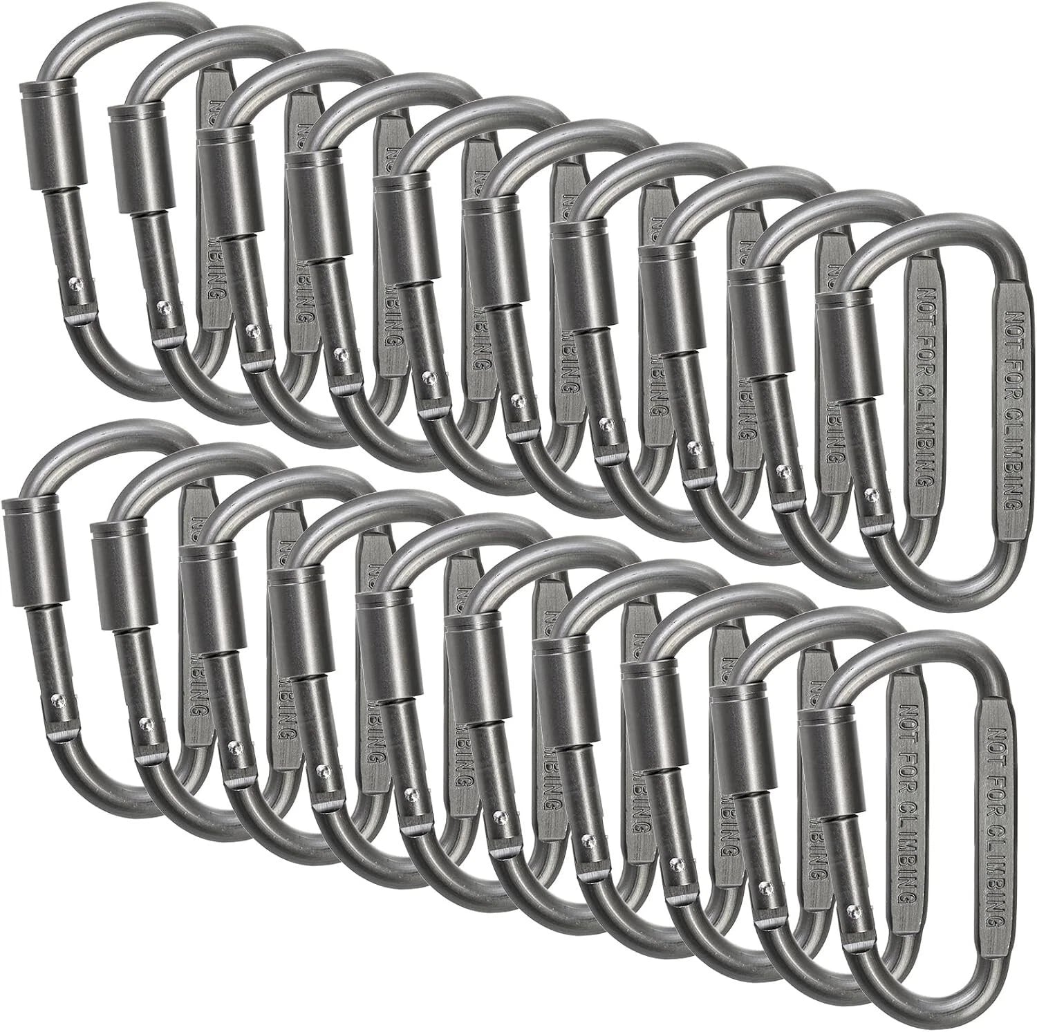 Durable metal carabiner clip designed for multi purpose use