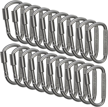 Durable metal carabiner clip designed for multi purpose use