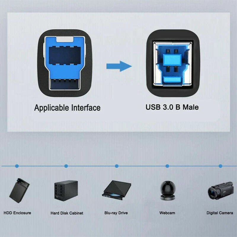 Durable USB printer cable used for office and home