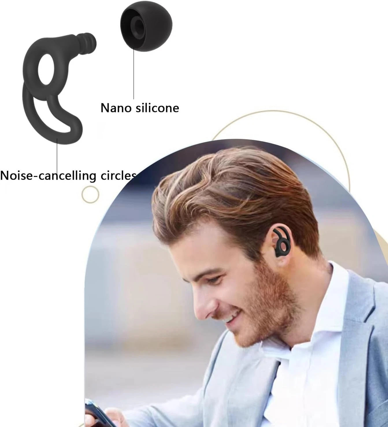 Ear plugs used for blocking snoring noise and improving sleep