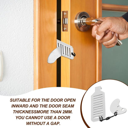 Easy install door lock device used for travel safety
