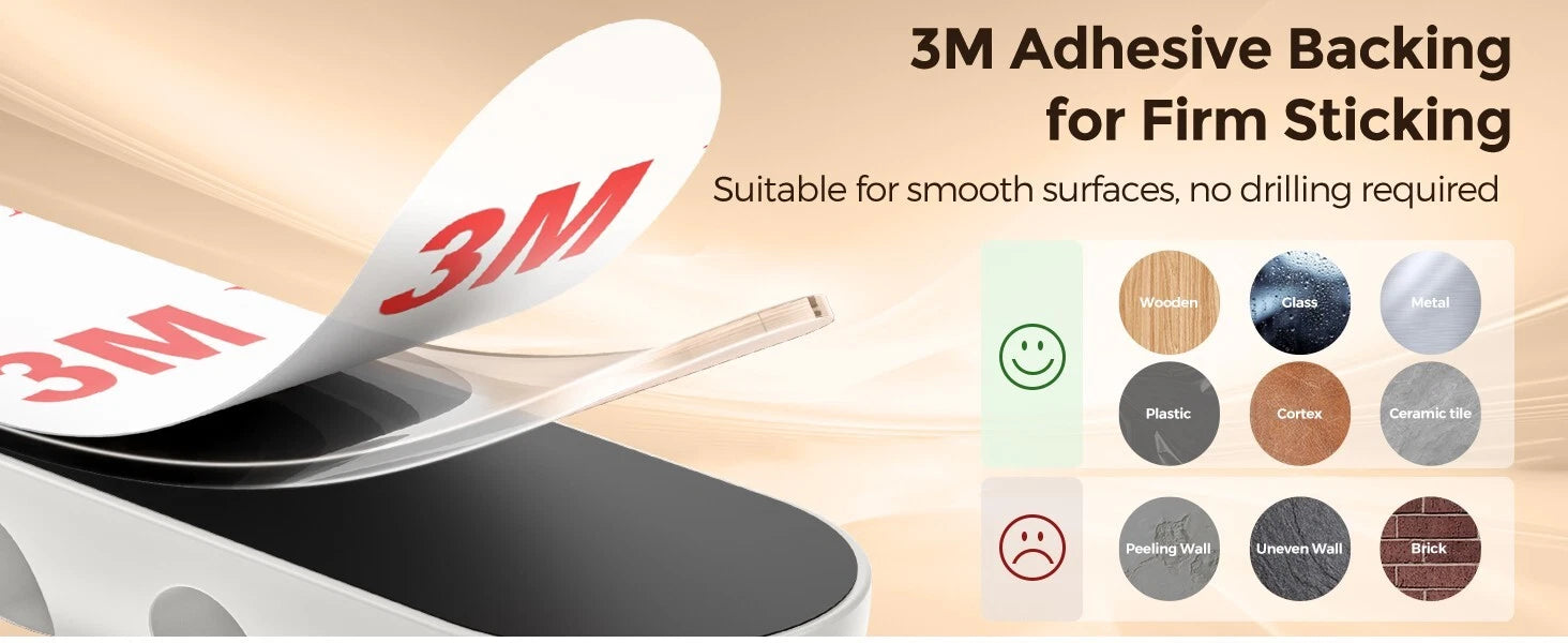 Easy stick cable clips used for tidy desk wire management solution