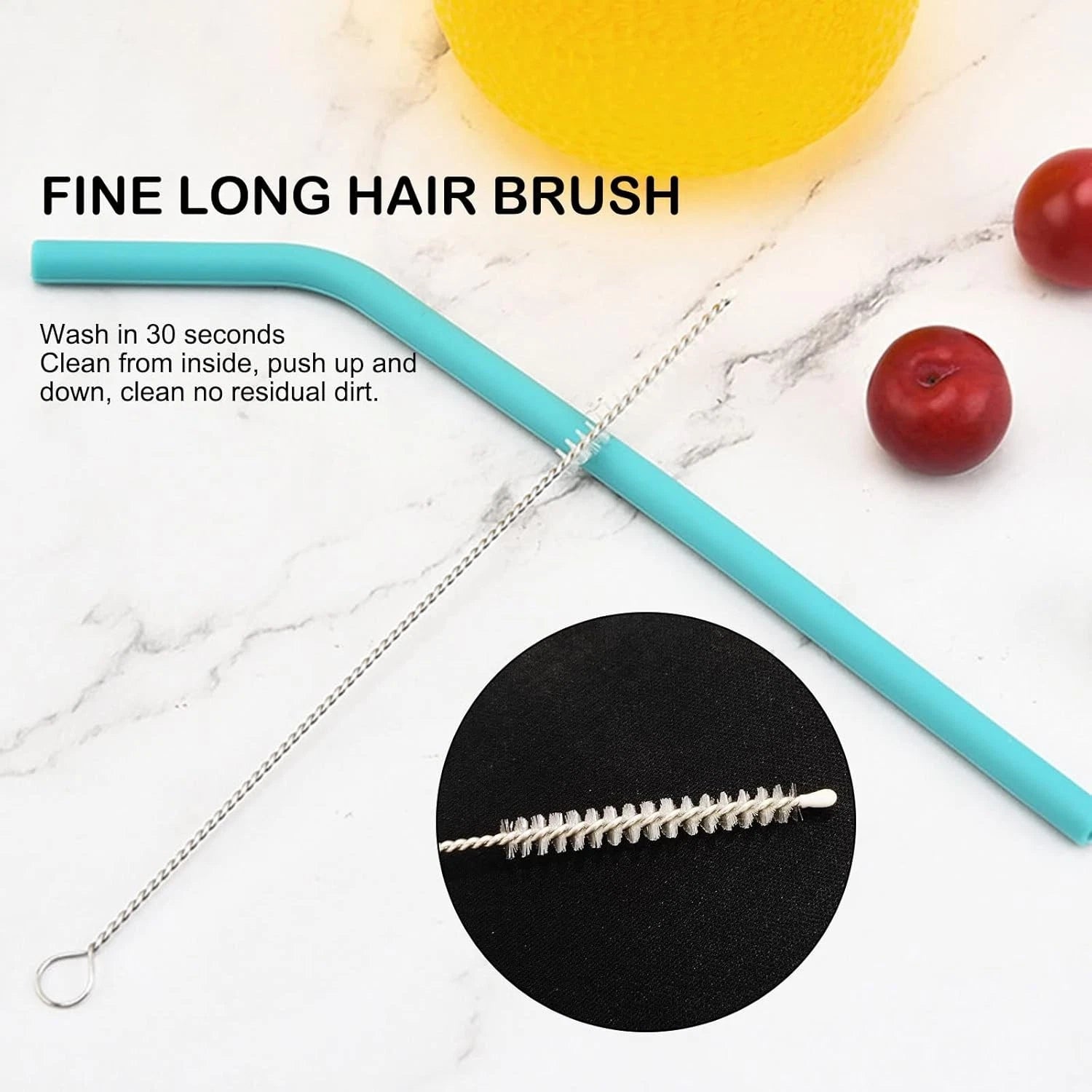 Reusable silicone straws used at family party drinks and gatherings