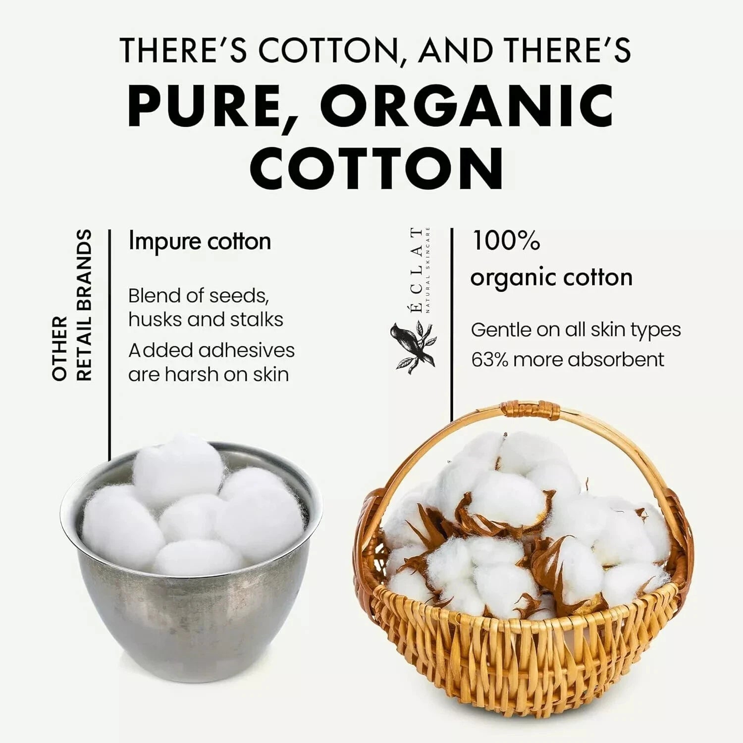Eco makeup cotton buds used for beauty and skincare application