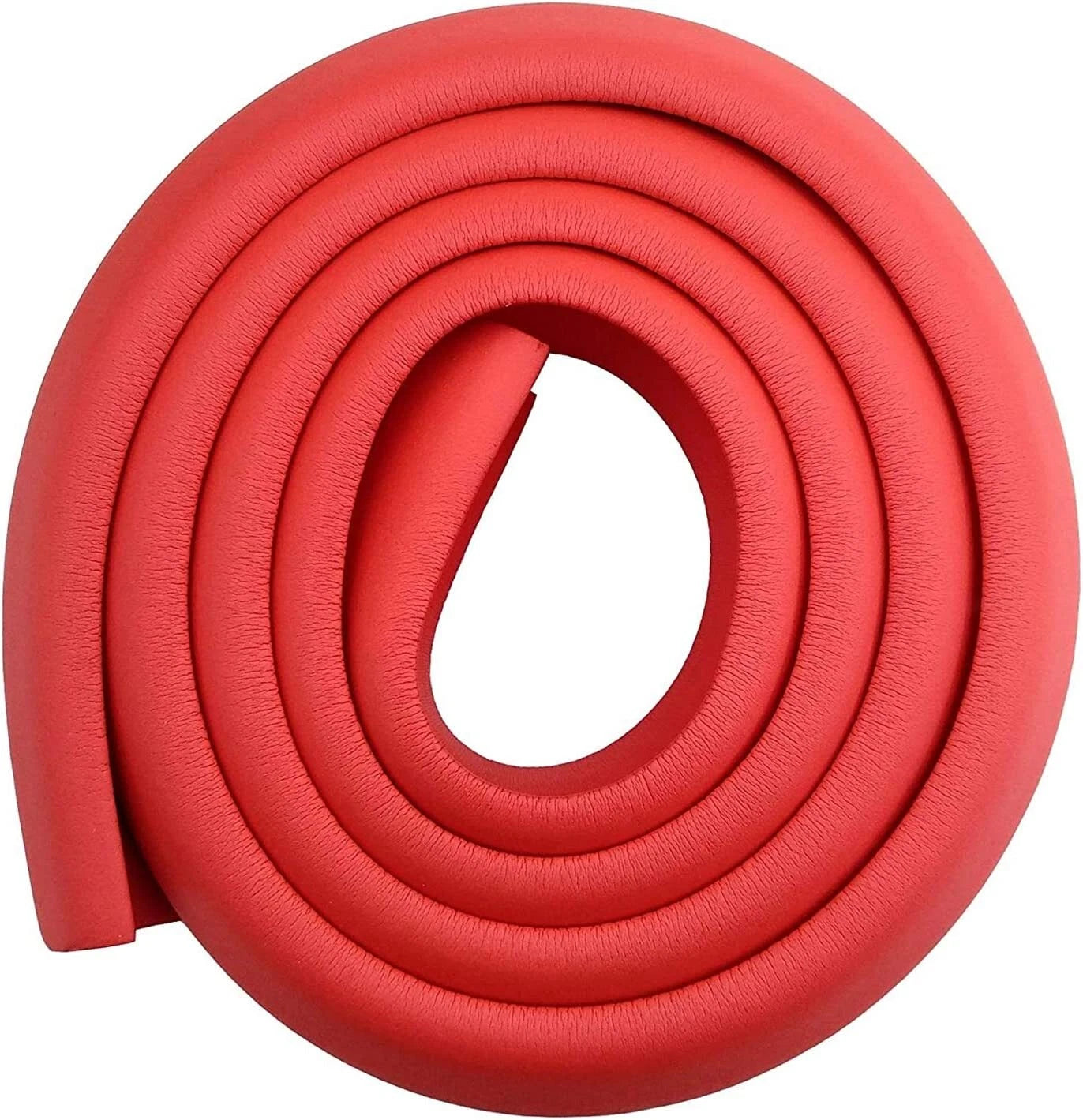 Soft foam edge protector absorbing impact from bumps
