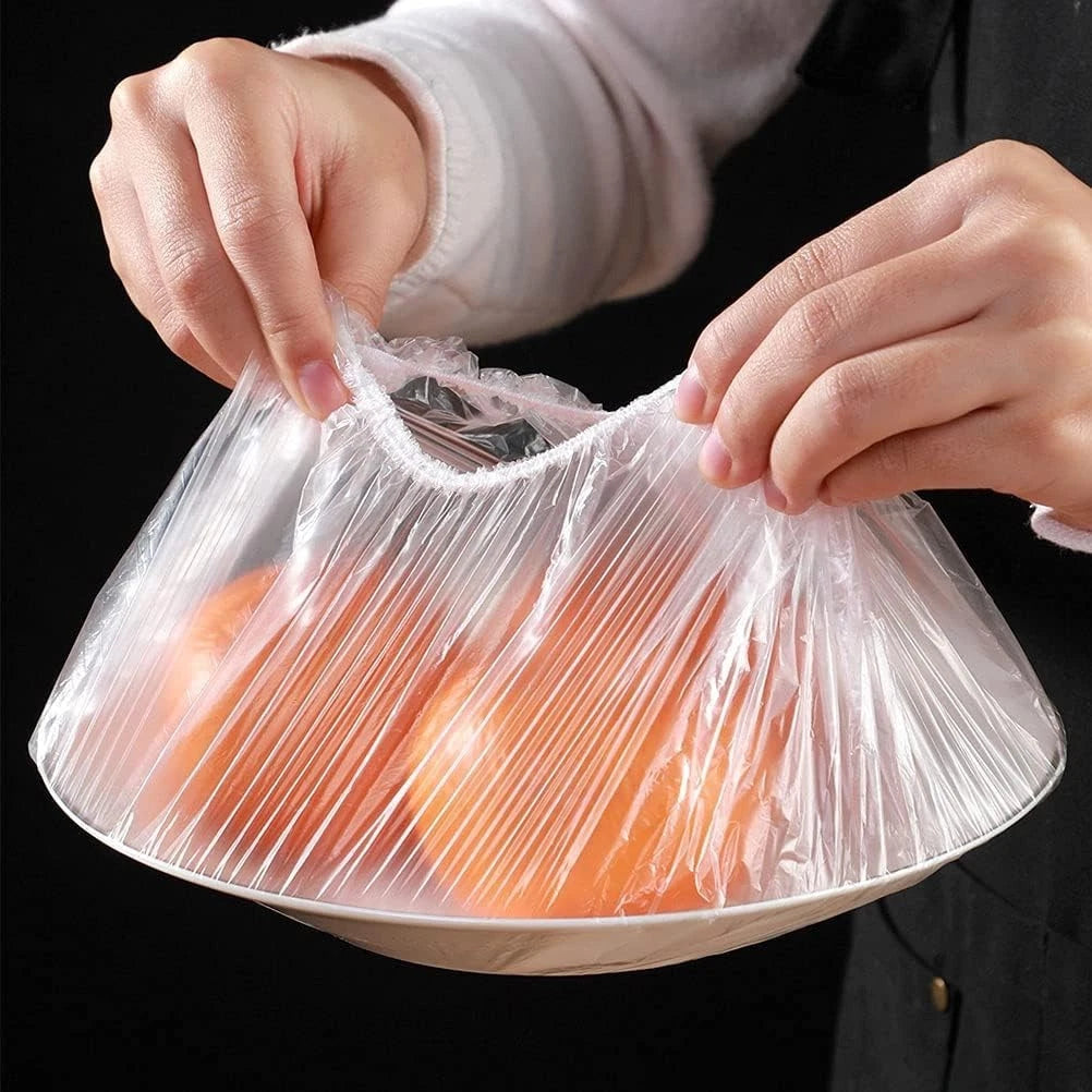 Elastic food storage covers disposable use for quick kitchen protection