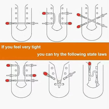 Elastic shoe laces used for convenient slip-on footwear