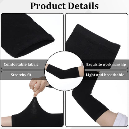 Elastic UV arm sleeves showing flexible comfortable fit