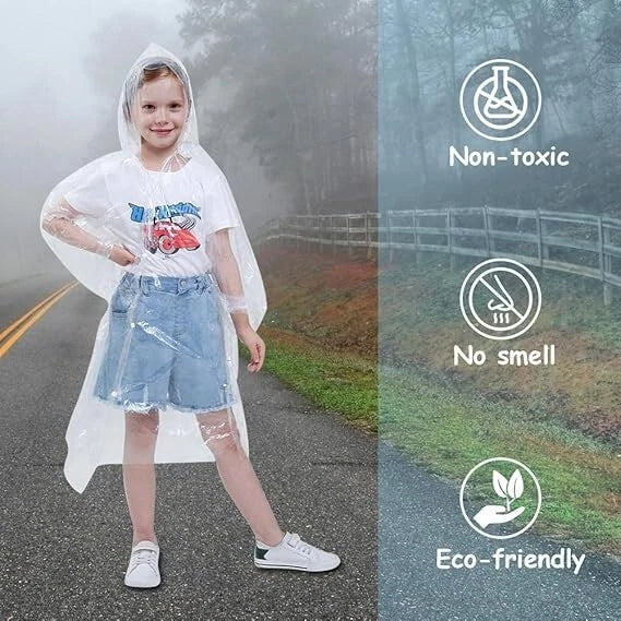 Emergency raincoat packable lightweight easy carry design
