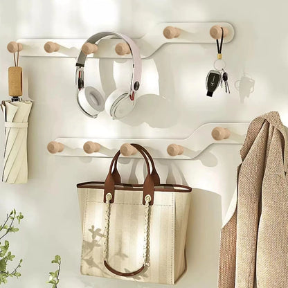 Entryway coat hanger rack wooden design for stylish storage
