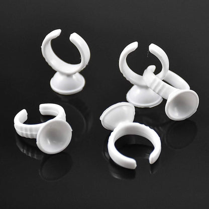 Eyelash extension ring holder close detail view