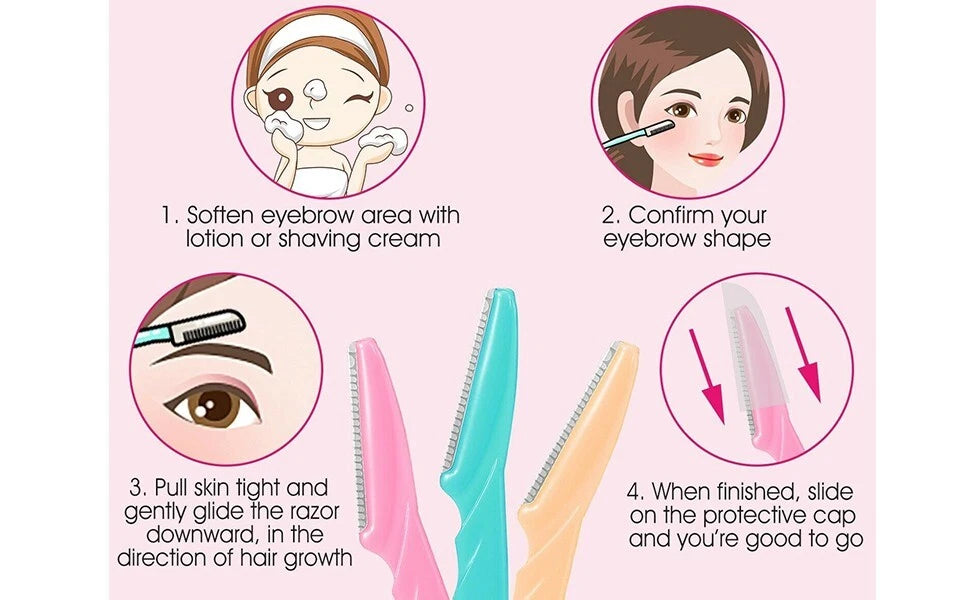 Facial dermaplaning razor used for gentle skin exfoliation and hair removal