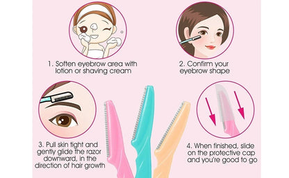 Facial dermaplaning razor used for gentle skin exfoliation and hair removal