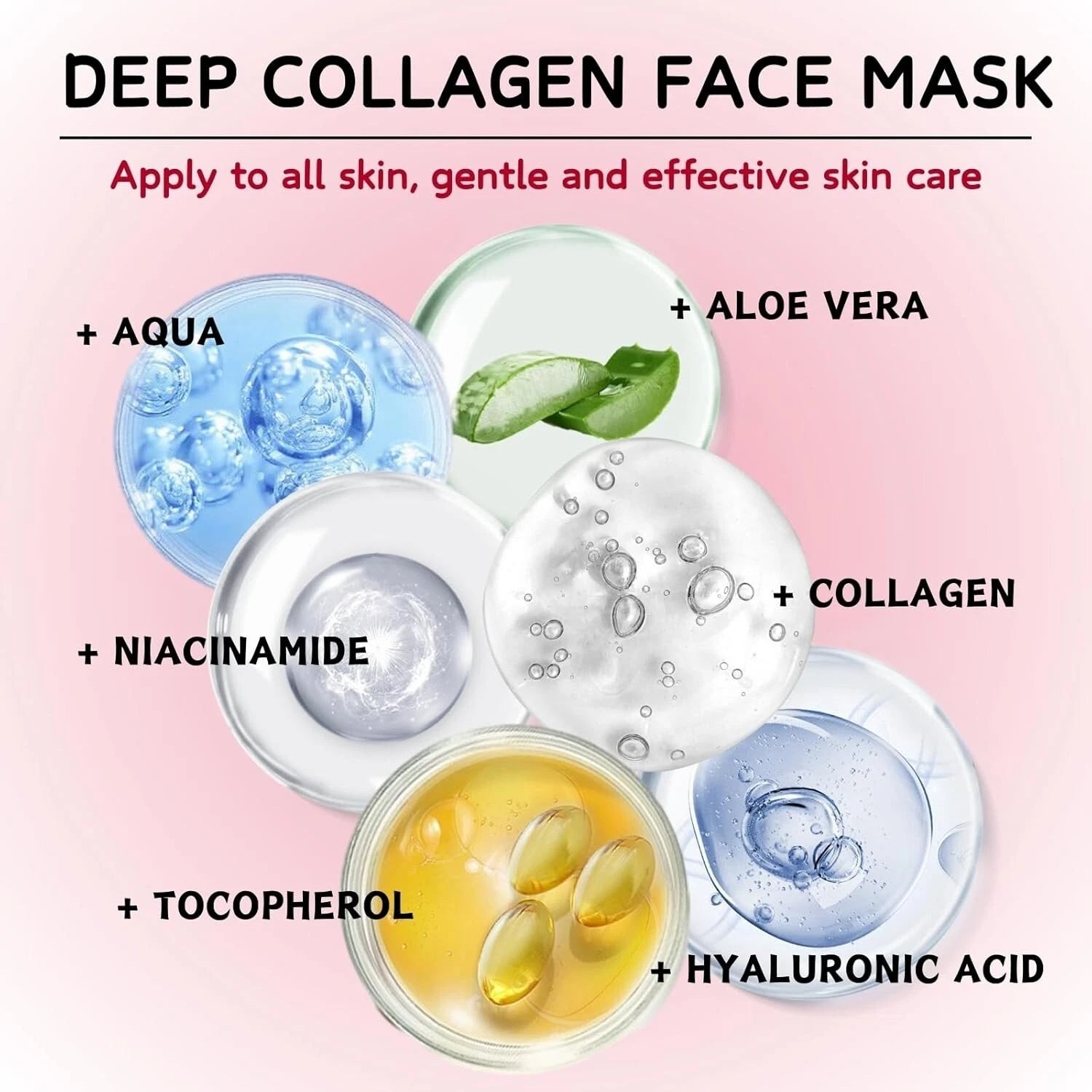 2 piece collagen face mask pack for skincare routine