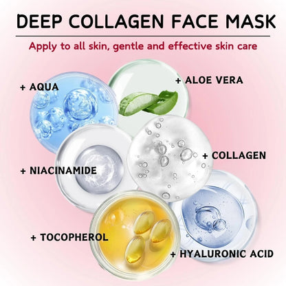 2 piece collagen face mask pack for skincare routine