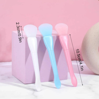 Facial mask brush silicone tool for smooth application