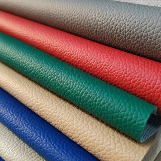 Water resistant faux leather fabric with liquid on surface