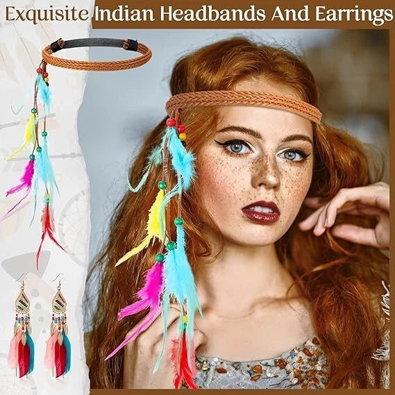 Feather headband used for party and festival styling UK