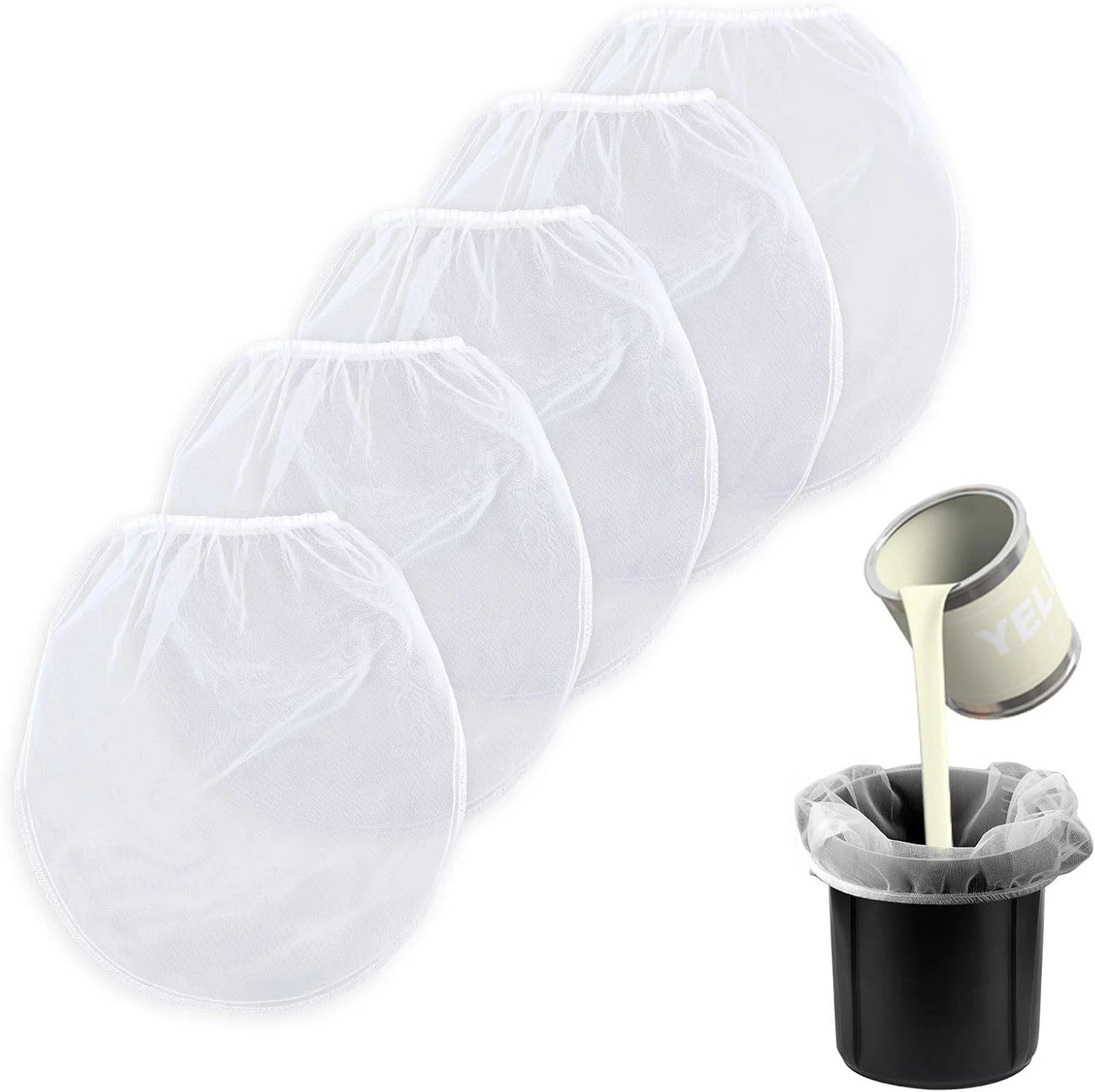 Fine mesh nylon dacron paint filter for removing debris