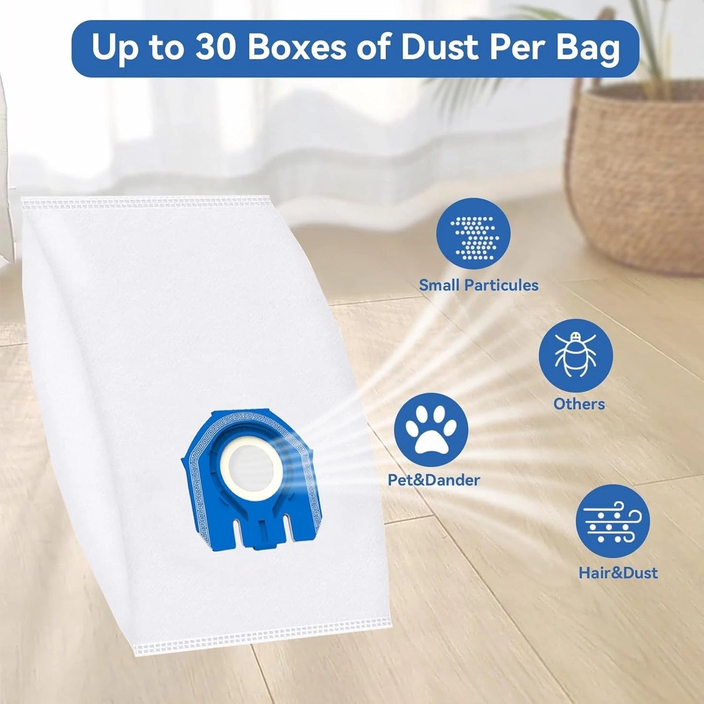 FJM GN compatible filter bags set for vacuum use