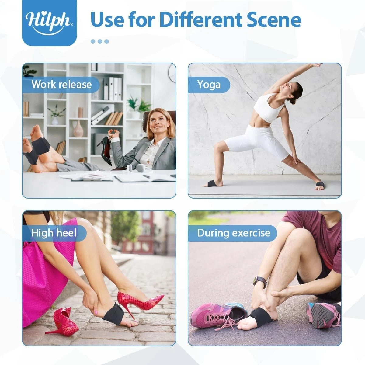 Arch support insert for flat feet providing comfort during walking