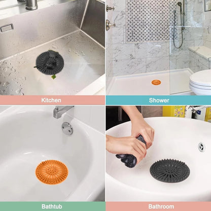 Flexible silicone drain cover used for bathroom sink protection