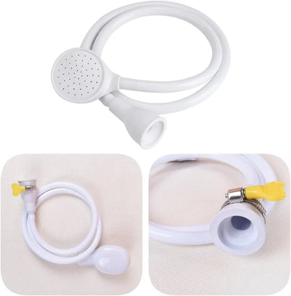 Flexible faucet shower head adapter for multi use cleaning