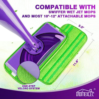 Microfibre mop pad cleaning floor during household use