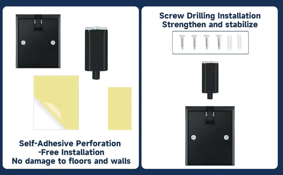Floor mounted door buffer stopper for secure door holding