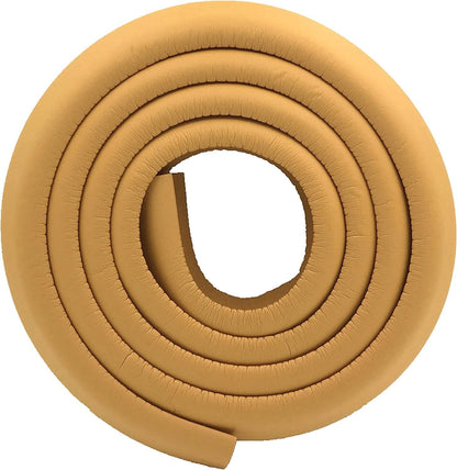 Foam protector fitted smoothly around rounded table edge